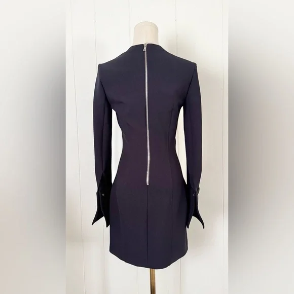ACNE STUDIOS Ebele Long Sleeve Dress Size 32 XXS 0 Navy Blue NWOT Designer